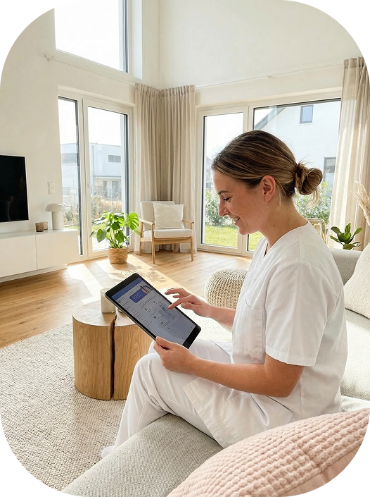 Pflegekraft ipad Dokumentation